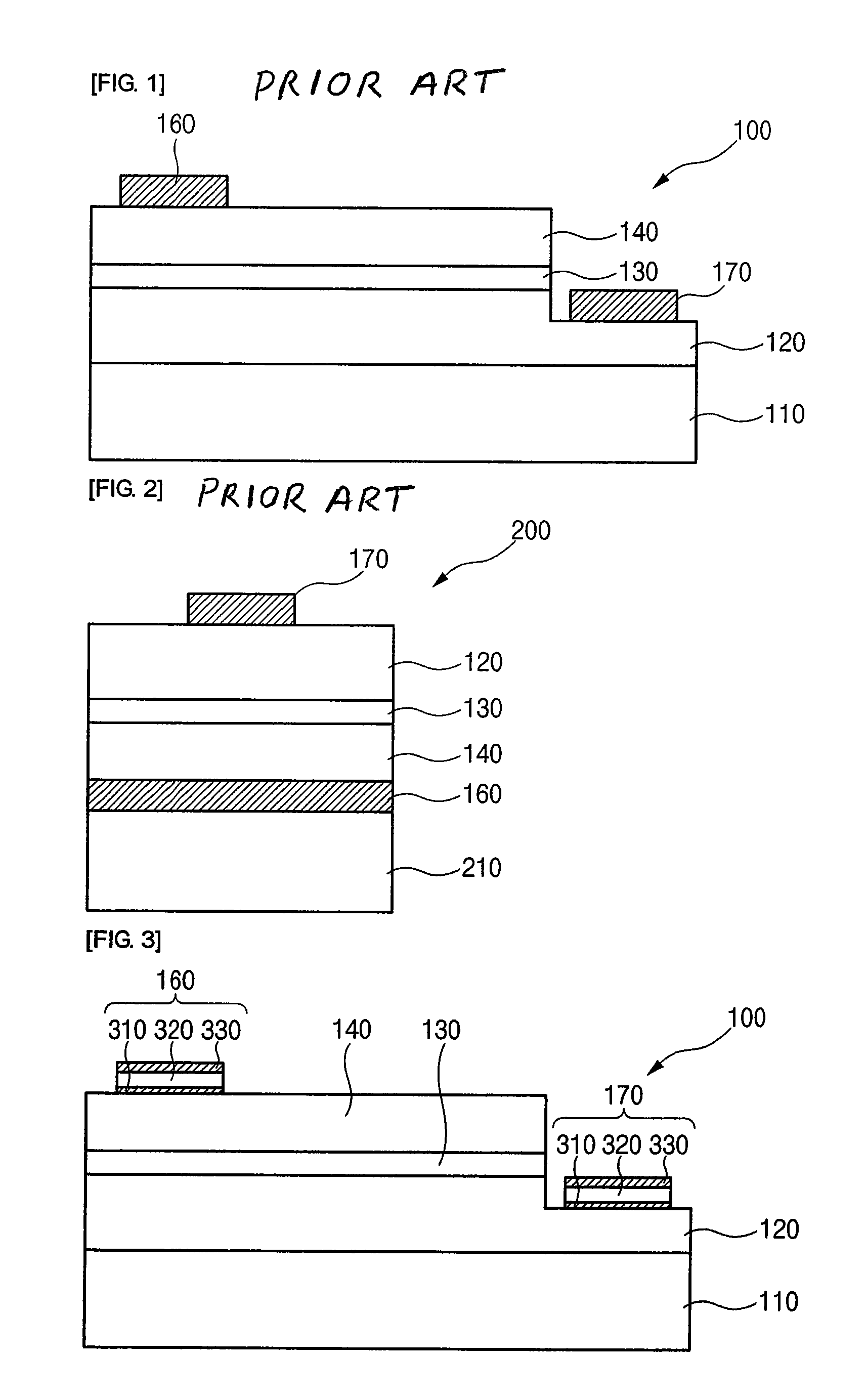 Nitride semiconductor light emitting device including electrodes of a multilayer structure
