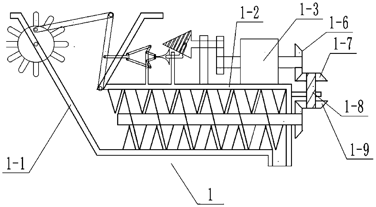 A sorting device for construction waste