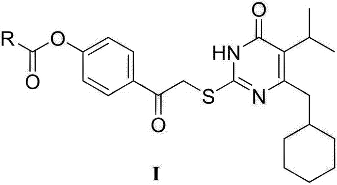 6-cyclohexylpyrimidone HIV reverse transcriptase inhibitor, preparation method and application thereof