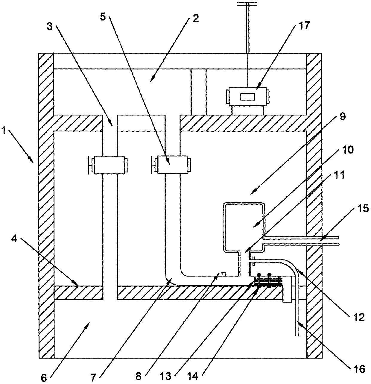 Static water rising circulating power generating system based on injection pump
