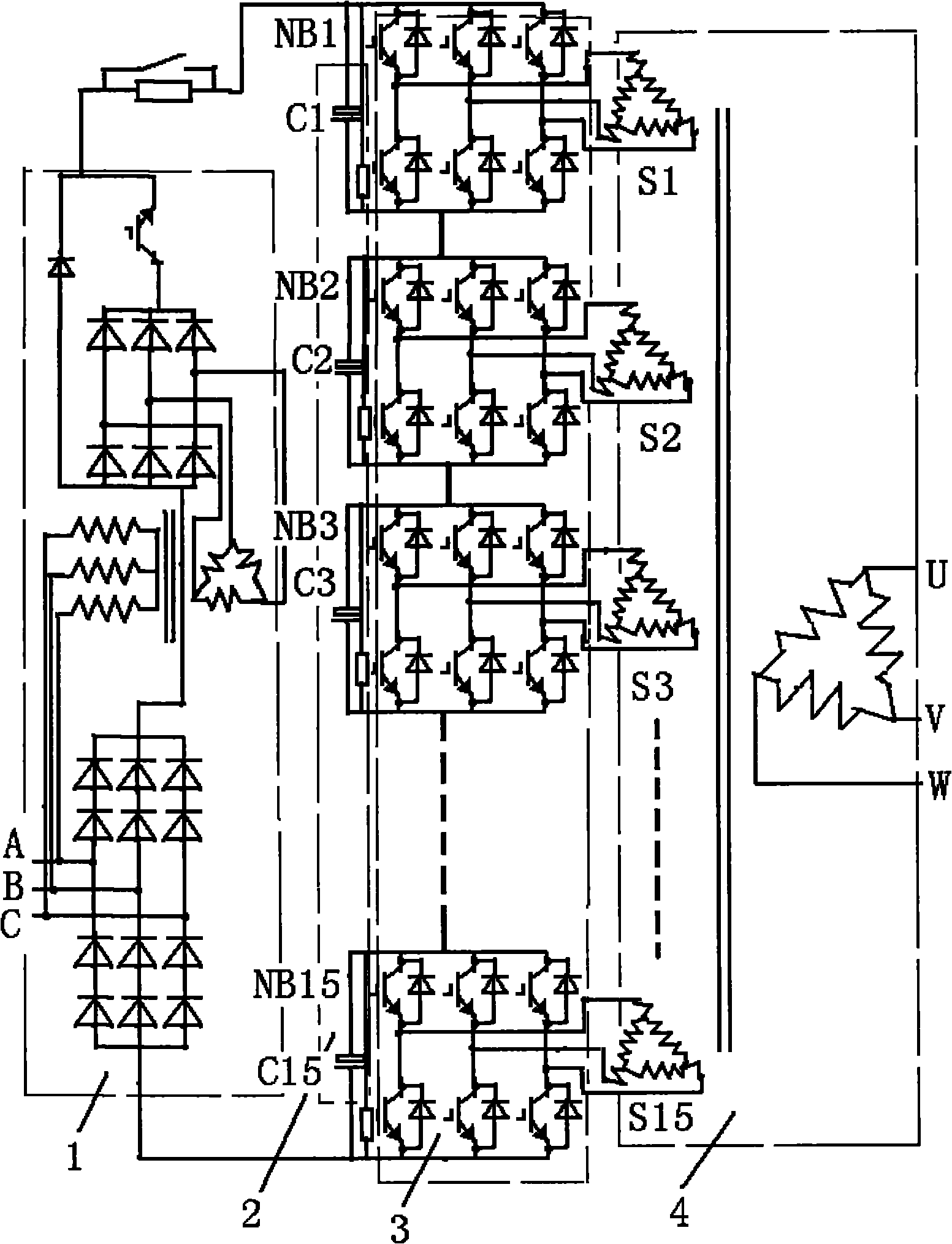 High-voltage and high-power transducer