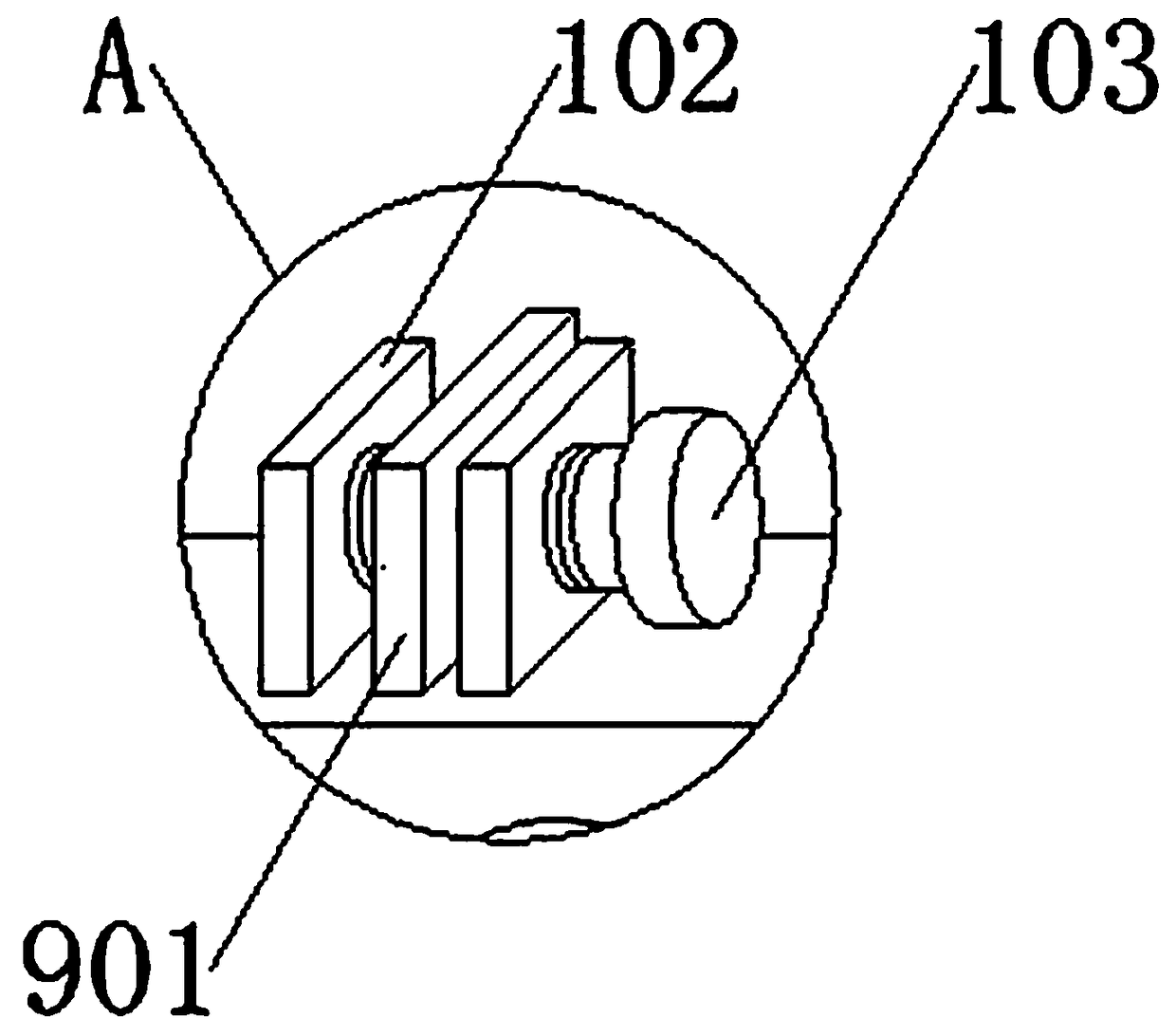 Architectural-assembling transmission device