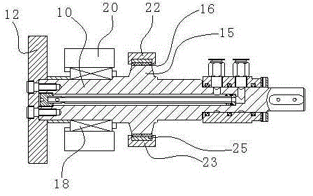 Electrode rotation electric conduction structure