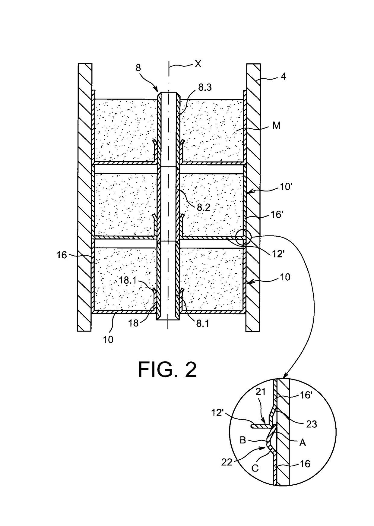 Hydrogen storage tank comprising metal hydrides produced through simplified manufacture and storage device comprising at least such a tank