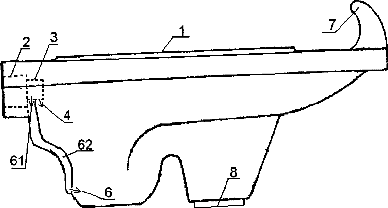 Water-trap type water-saving squatting pan