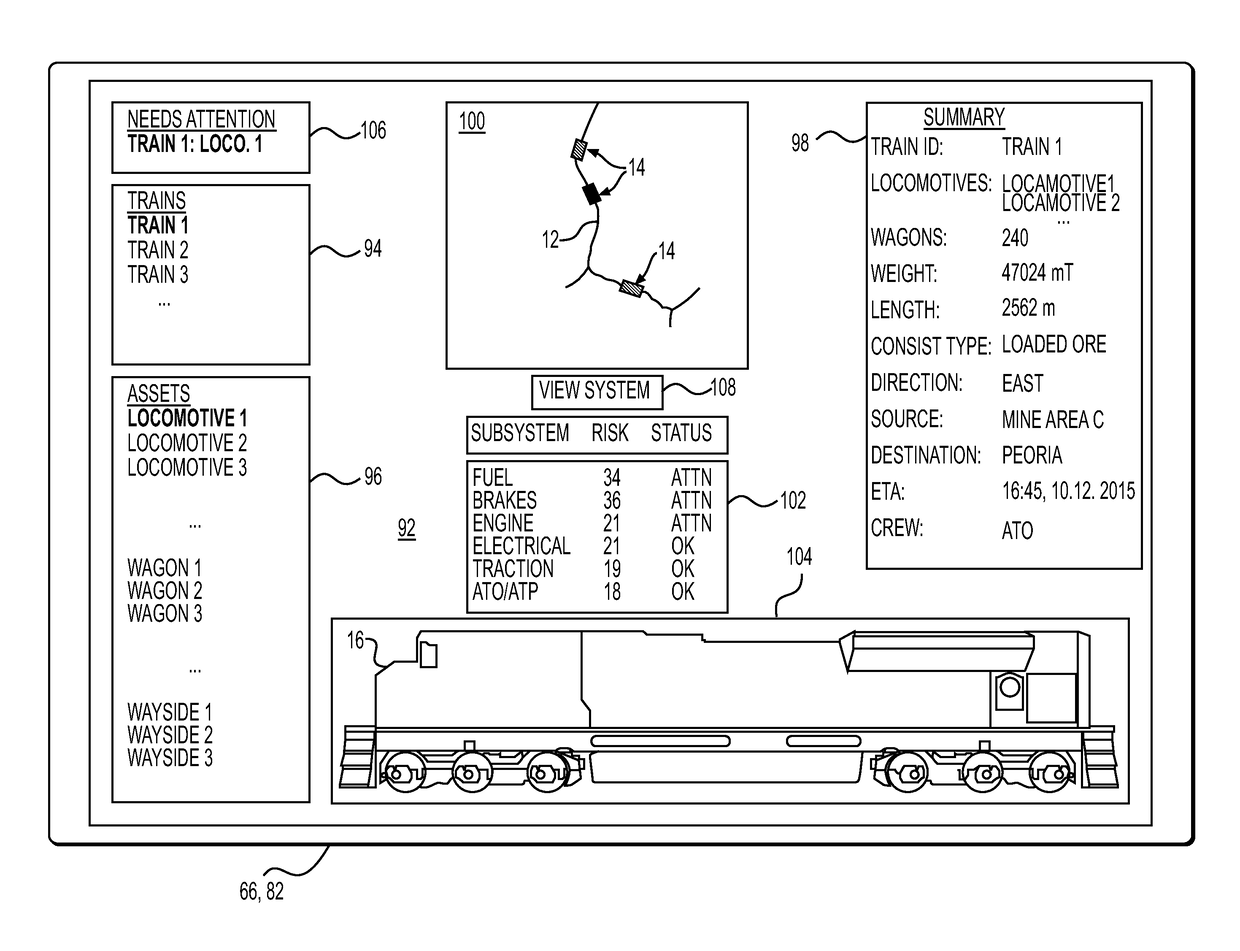 Machine asset management system having user interface