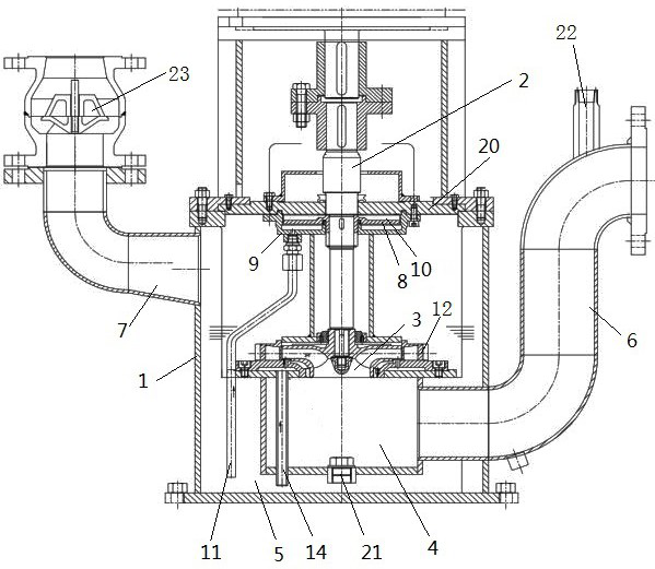 Vertical self-priming pump