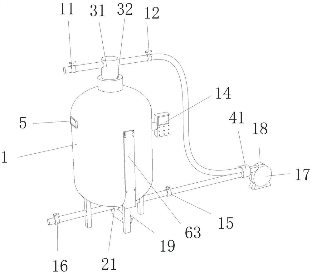 Constant-pressure full-automatic multi-medium filtering device