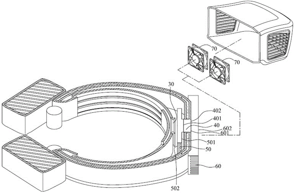 Air backflow structure and air-conditioning device provided with air backflow structure