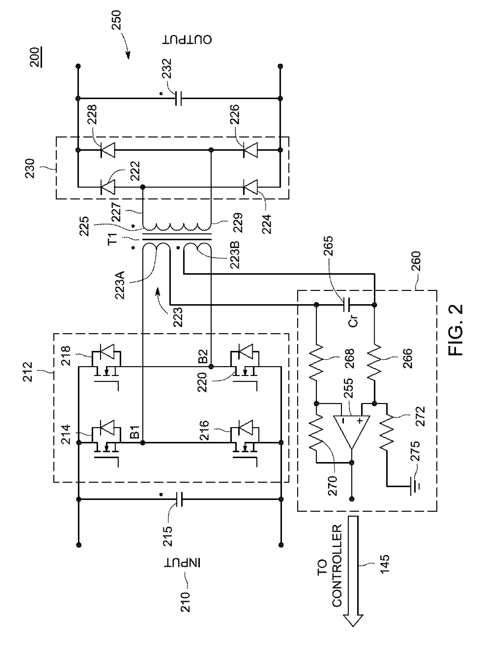 Method and apparatus for deriving current for control in a resonant power converter