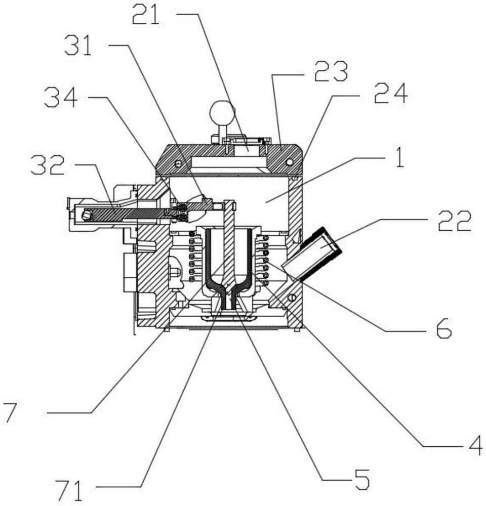 Vacuum pressurizing casting machine