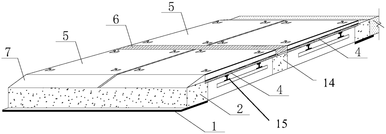 A construction method for transporting beams through railway transition