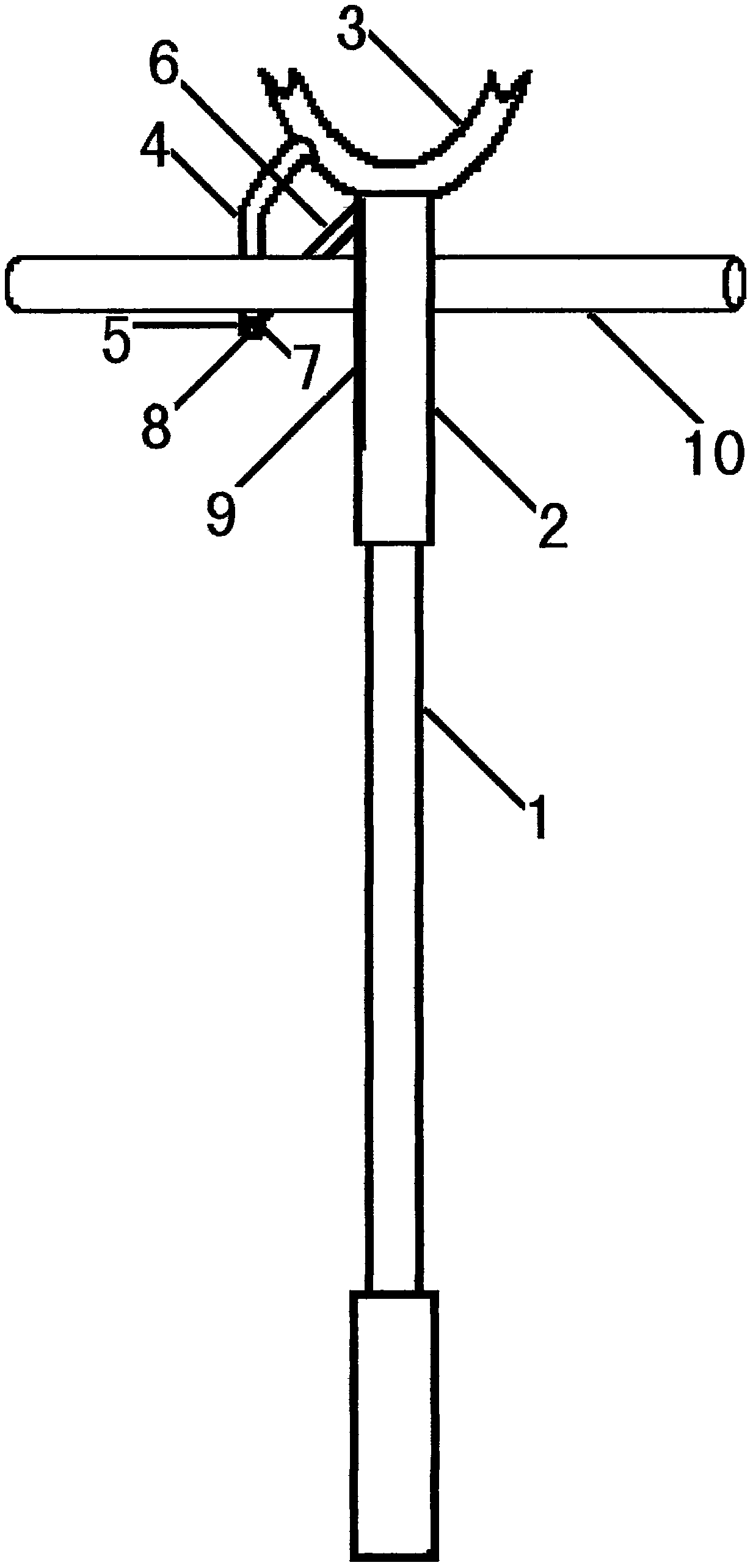 Clothes hooking prevention structure of clothes holding rod hook