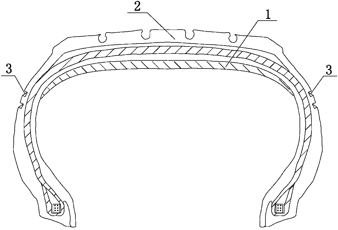 Production technology for sticking-resistant tire