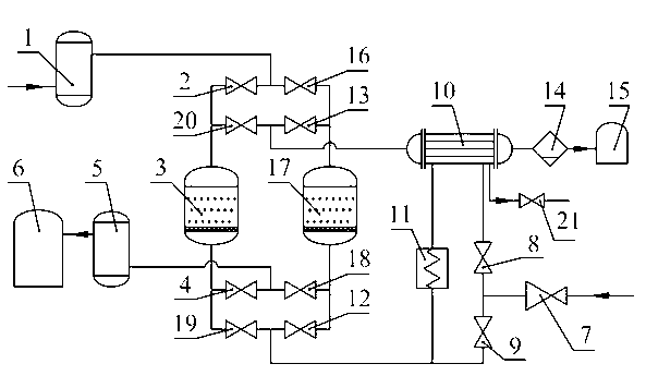 Natural gas absorbent regeneration and energy conservation technology and device