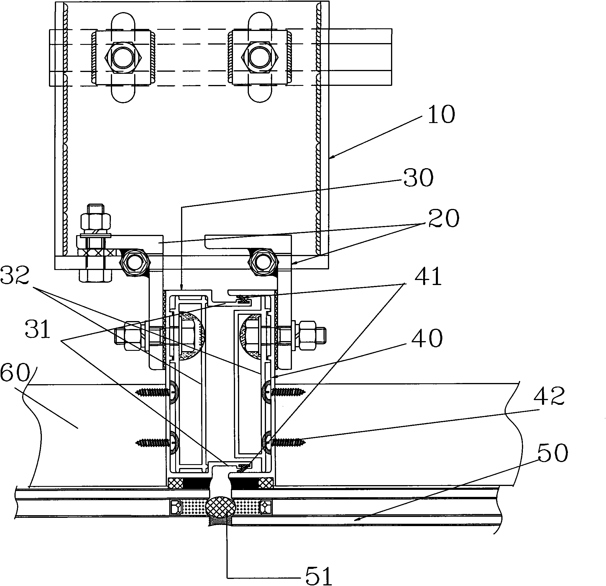 Building curtain wall structure