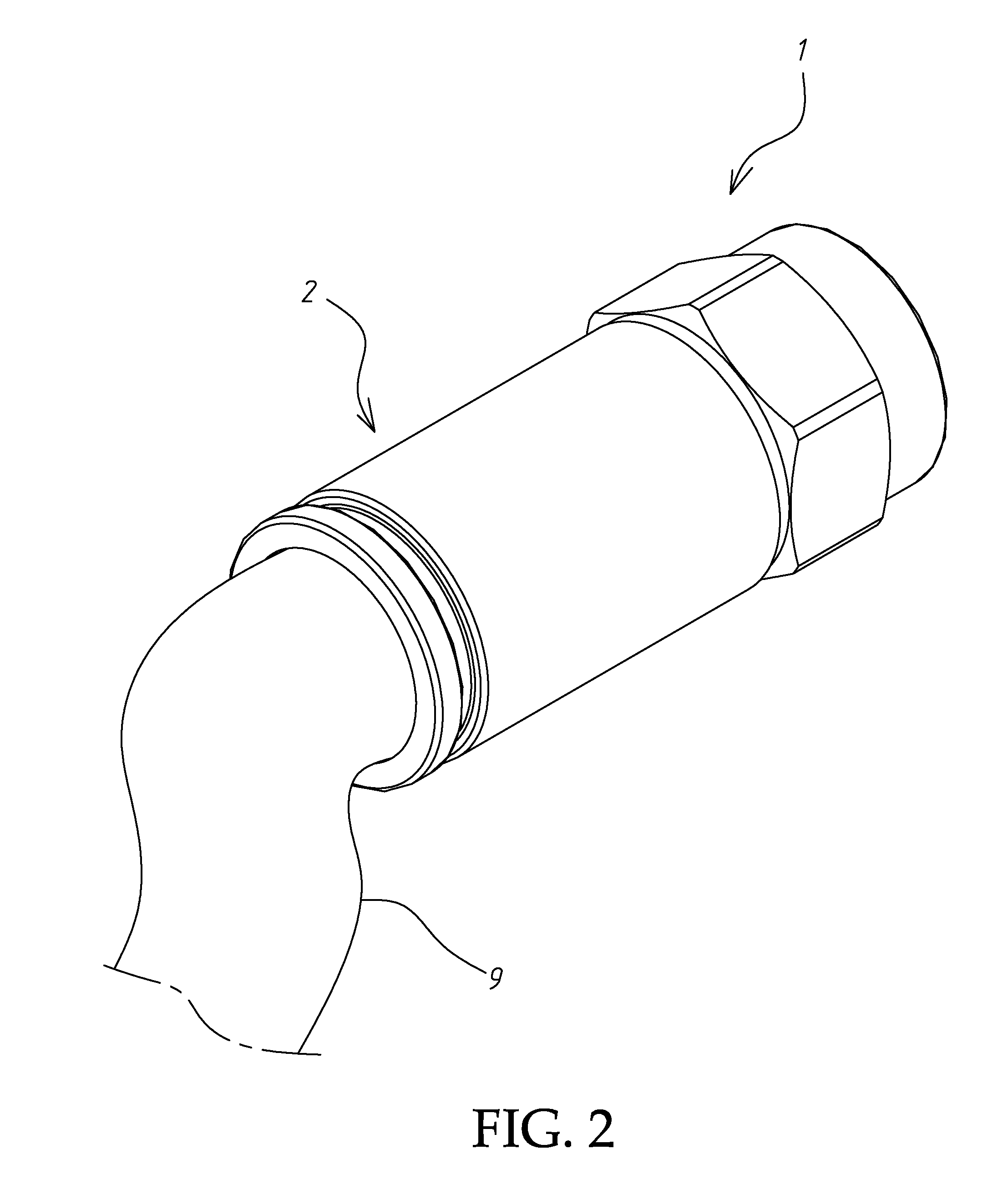 Coaxial cable connector using a multi-contact spring washer