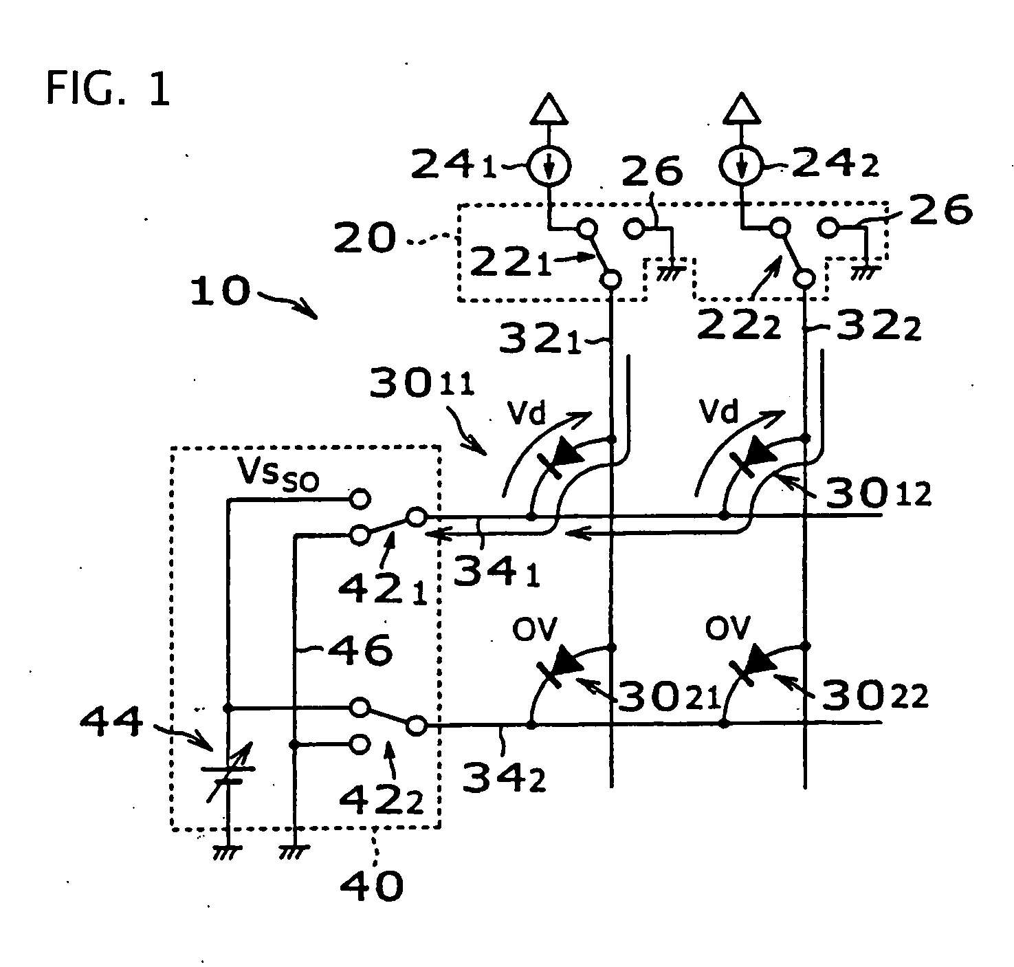 Organic EL display device and method of driving the device