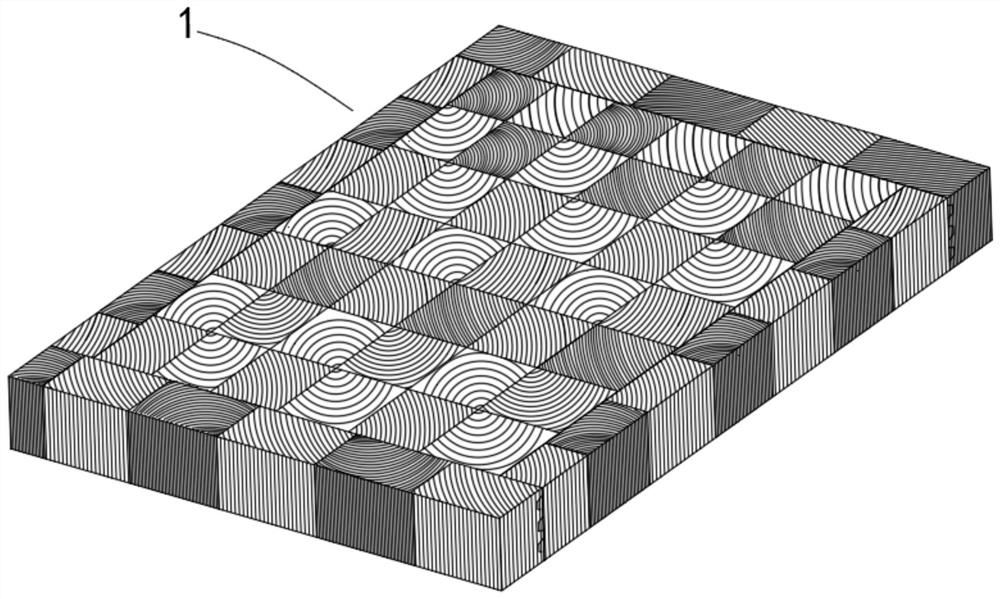 Novel wood chopping board not prone to cracking and chip shedding and production method thereof