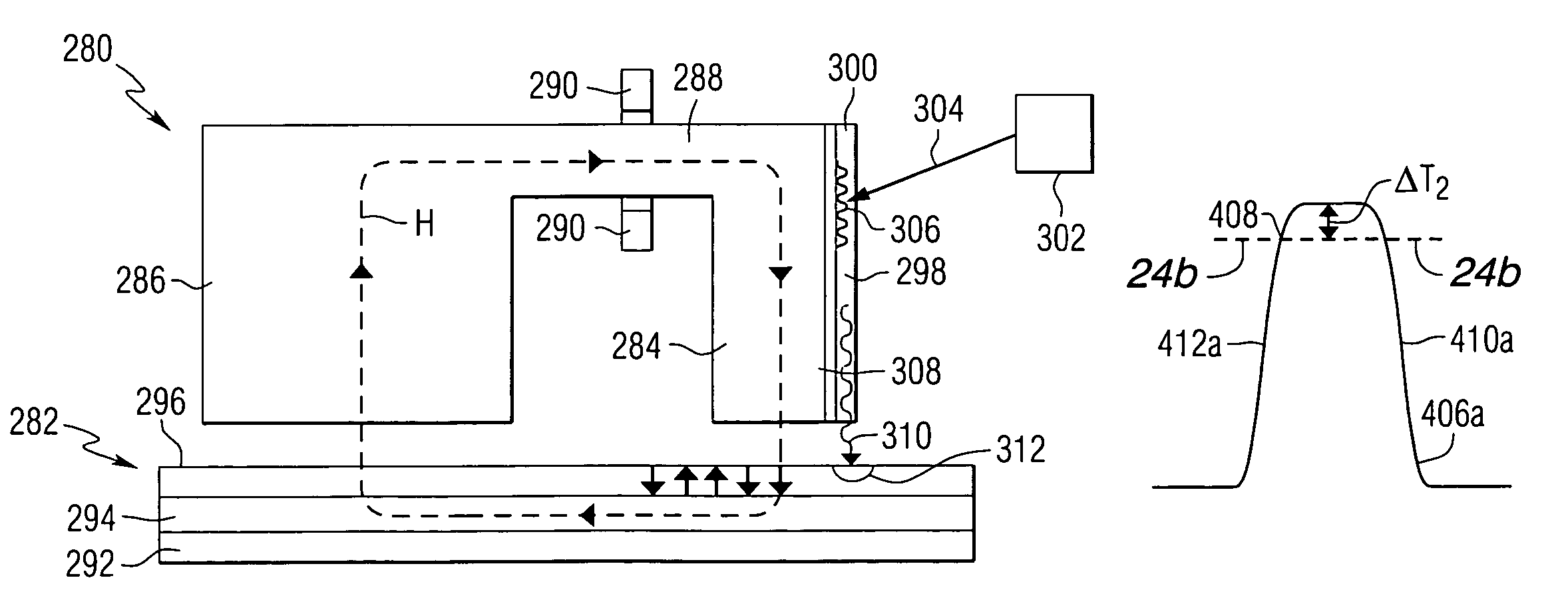 Heat assisted magnetic recording with heat profile shaping