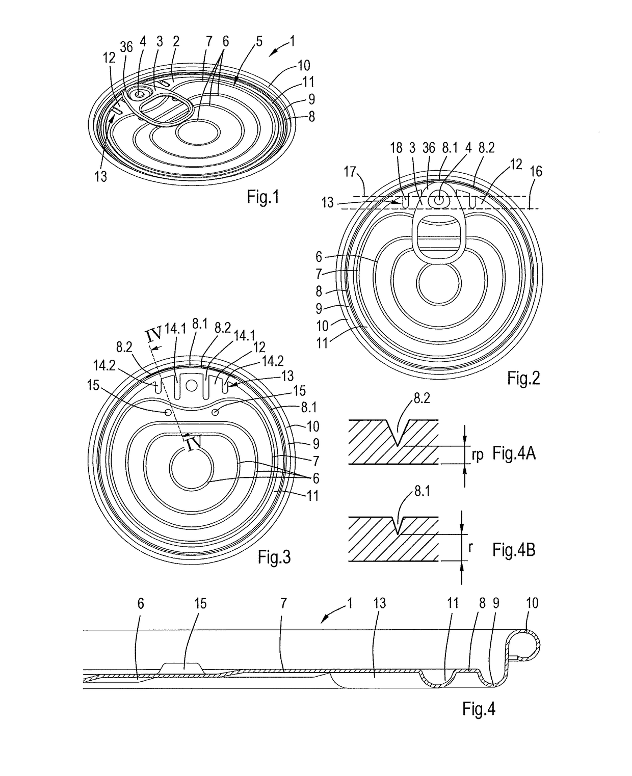 Closure for a container and a container provided therewith