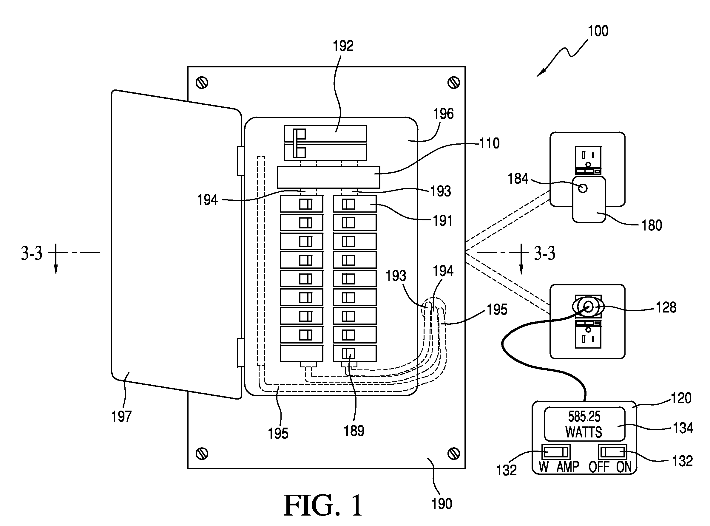 Systems and methods for measuring electrical power usage in a structure and systems and methods of calibrating the same