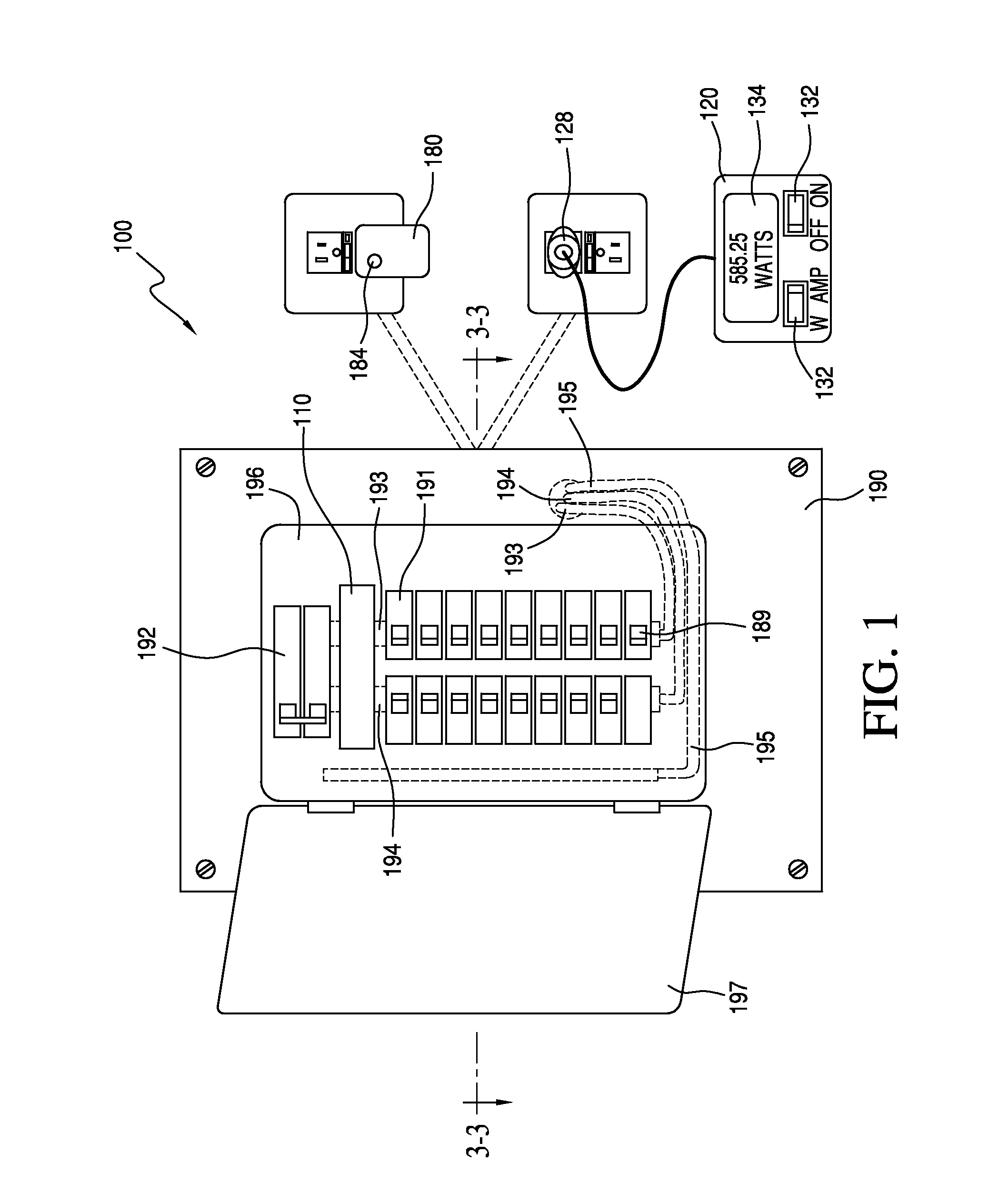 Systems and methods for measuring electrical power usage in a structure and systems and methods of calibrating the same