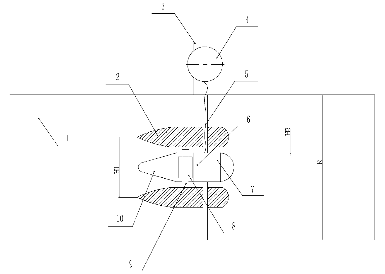 A cavitation-proof and large-range liquid turbine flowmeter