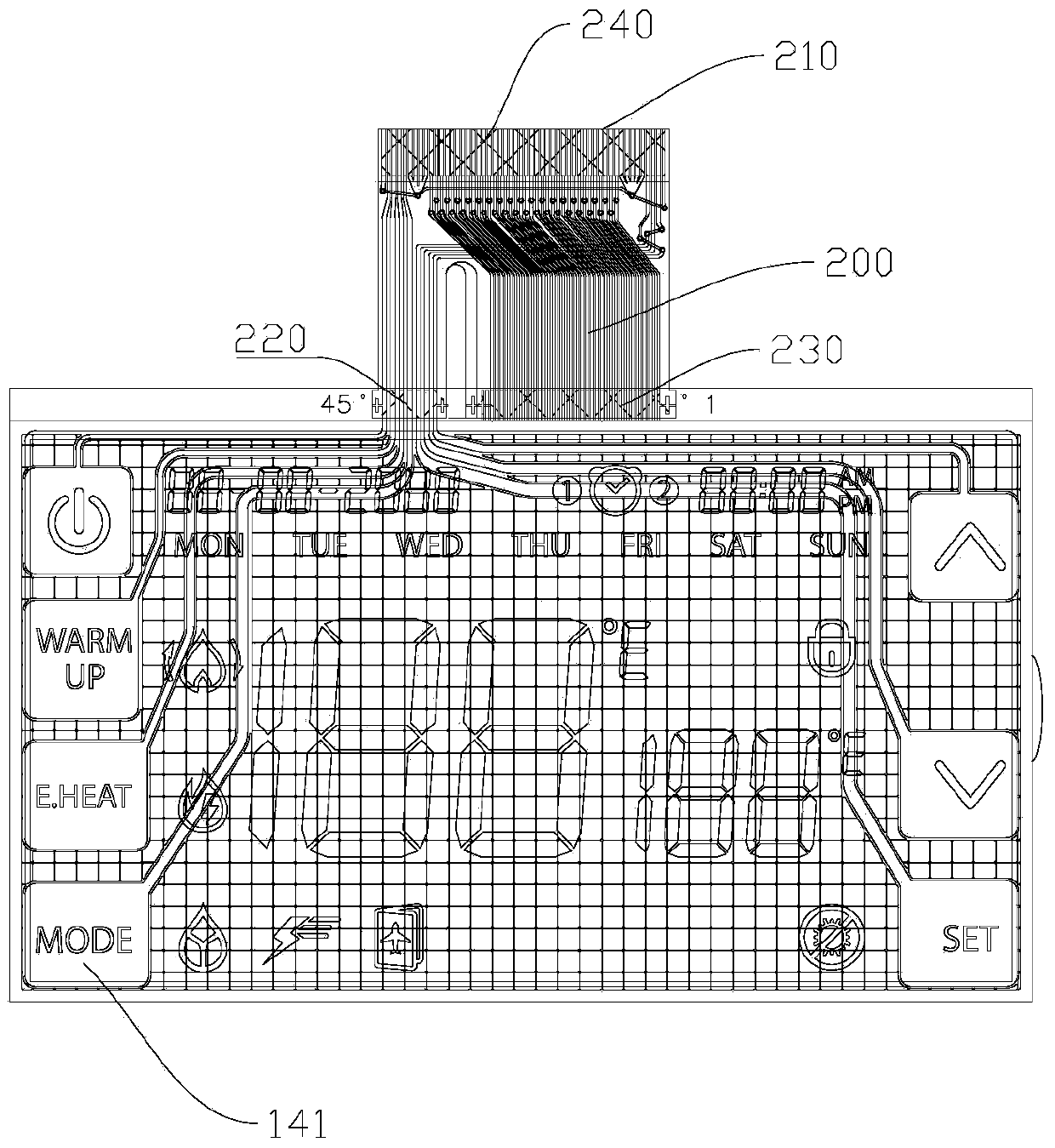 Ultra-wide-viewing-angle VA double-sided ITO display module with touch function and manufacturing process thereof