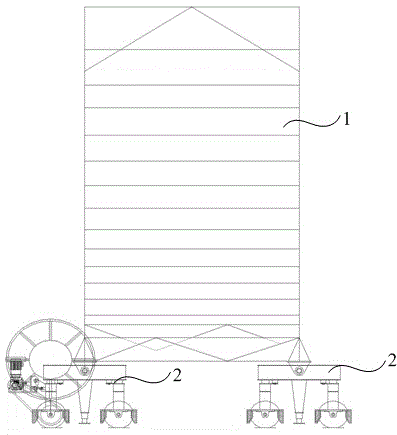 A rain-shielding device for an open-air storage yard and its application method