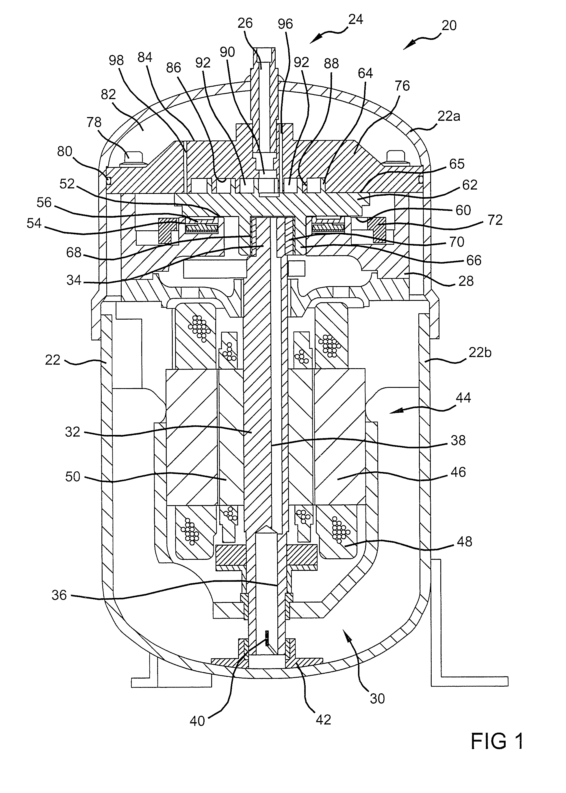 Scroll compressor with scroll deflection compensation