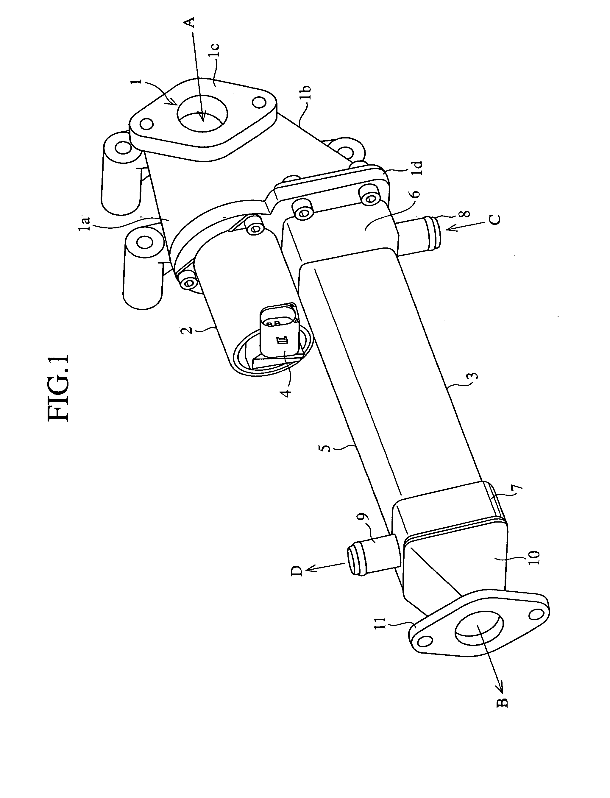 Exhaust gas recirculating device
