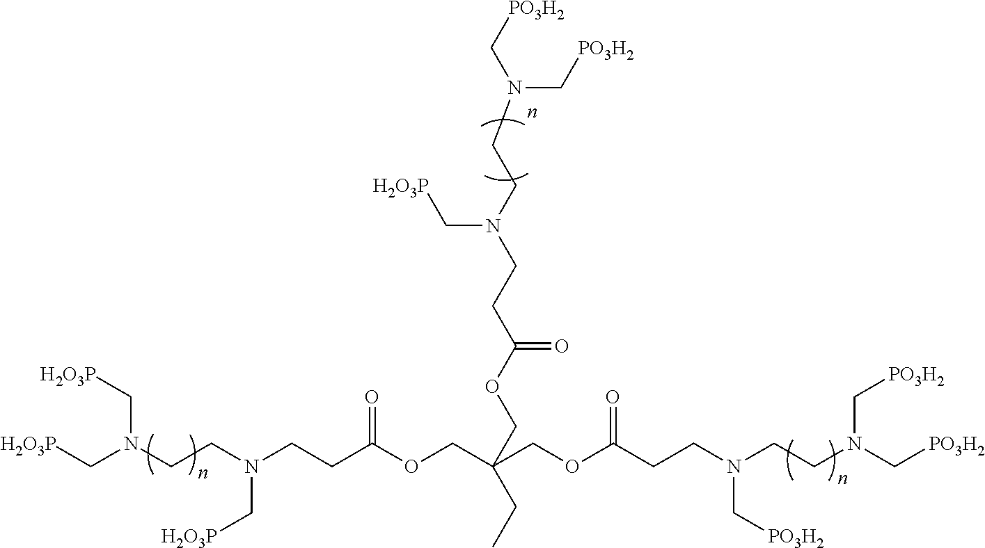 Trimethylolpropane core, phosphonic acid terminated dendrimer and its preparation method