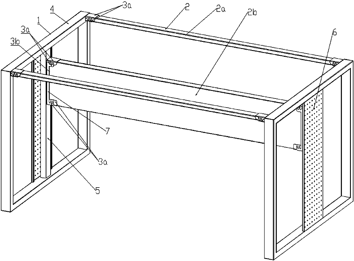 Easily-mountable-demountable steel bottom frame of reading desk