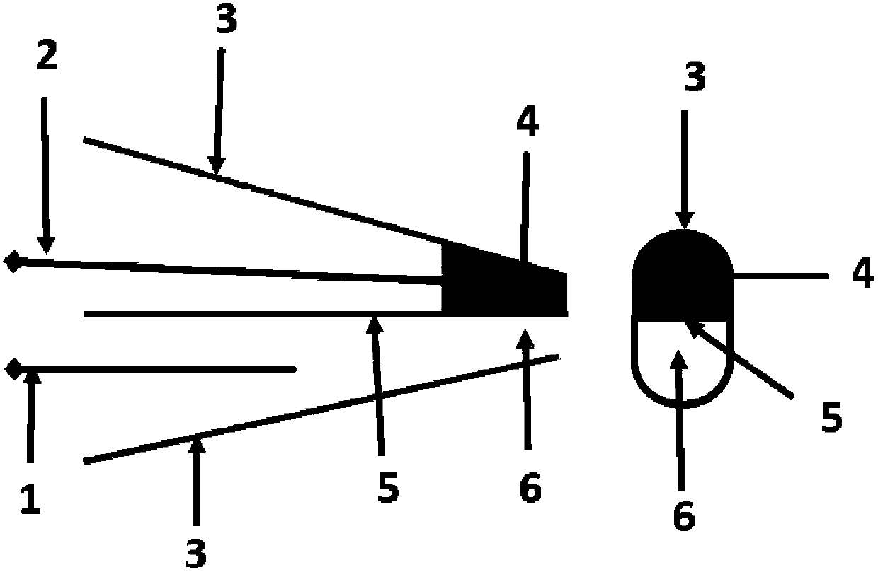 A method of electrochemical-mass spectrometry detection based on glass micron double-tube electrode