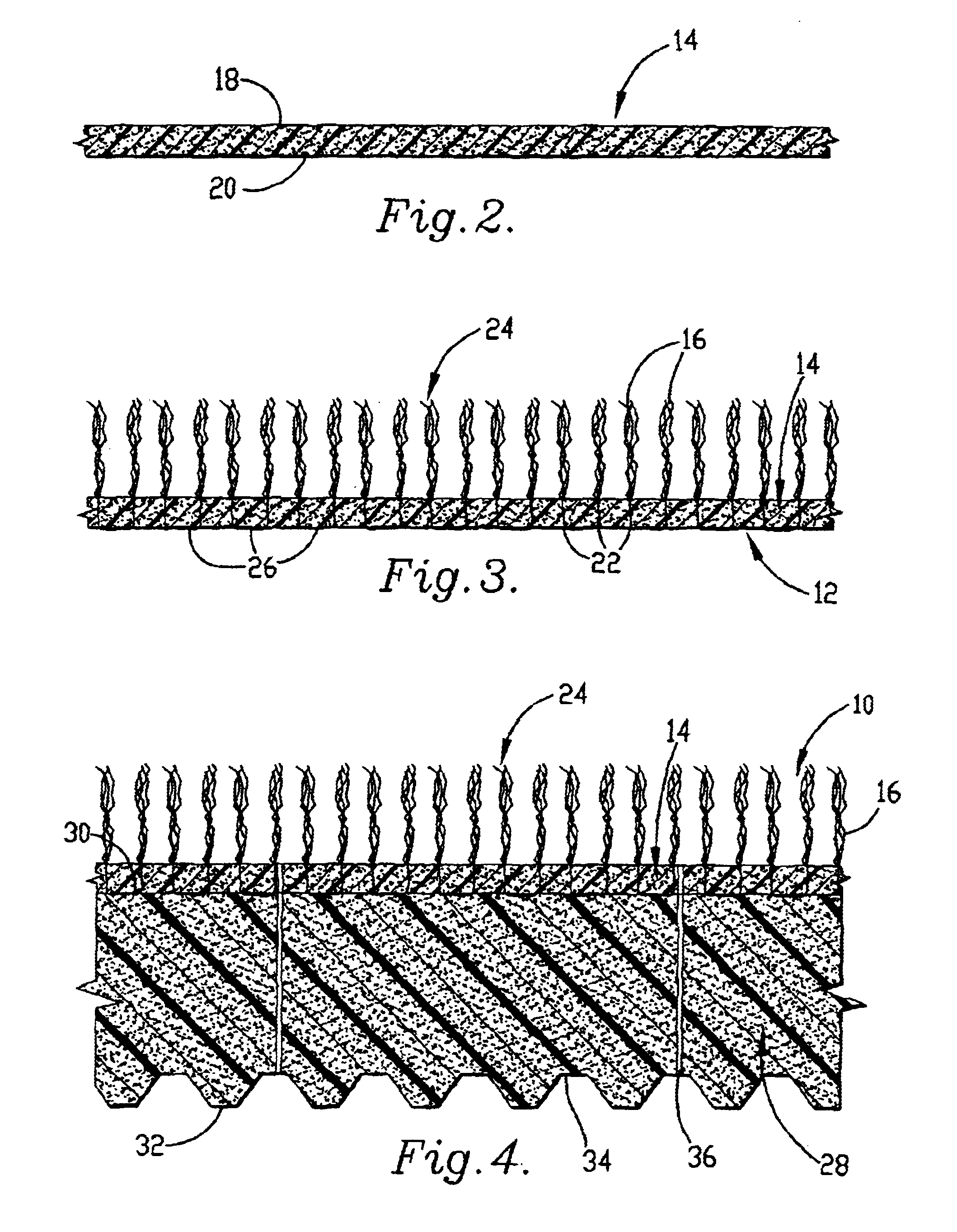 Tufted surface covering and method