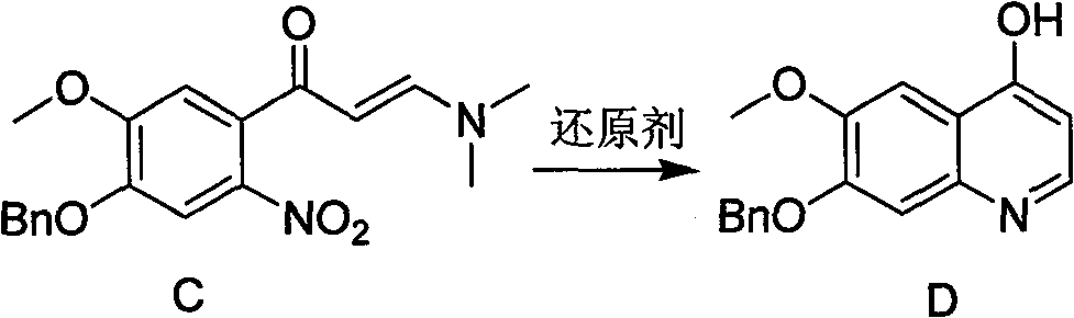 Synthesis method of 7- benzyloxy-6-methoxyl-4-hydroxyquinoline