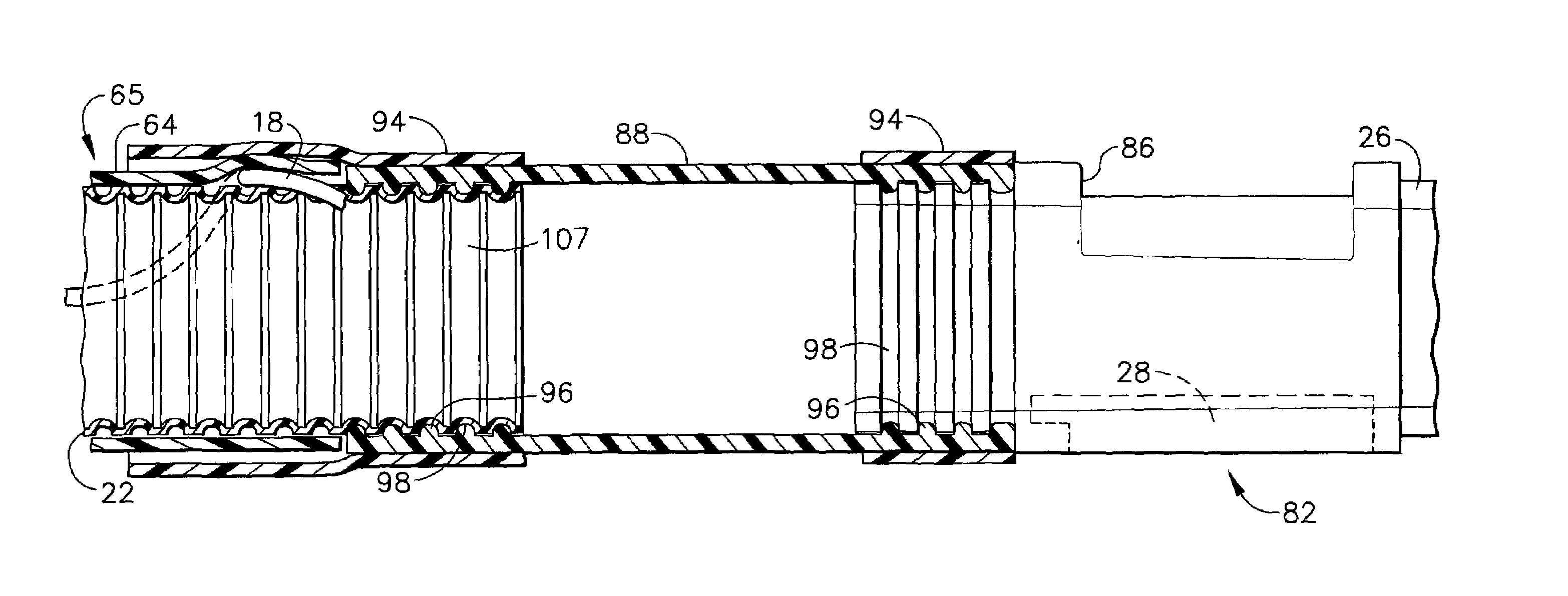 Medical device with improved wall construction