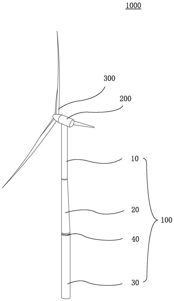 Tower and wind generating set