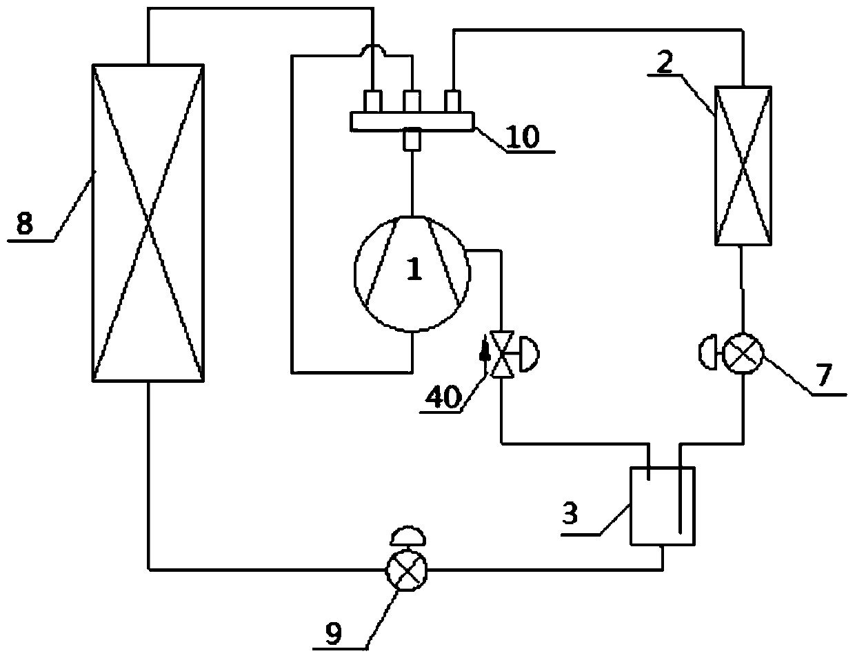 Air injection enthalpy increasing system, air conditioning unit with the system and the enthalpy increasing control method