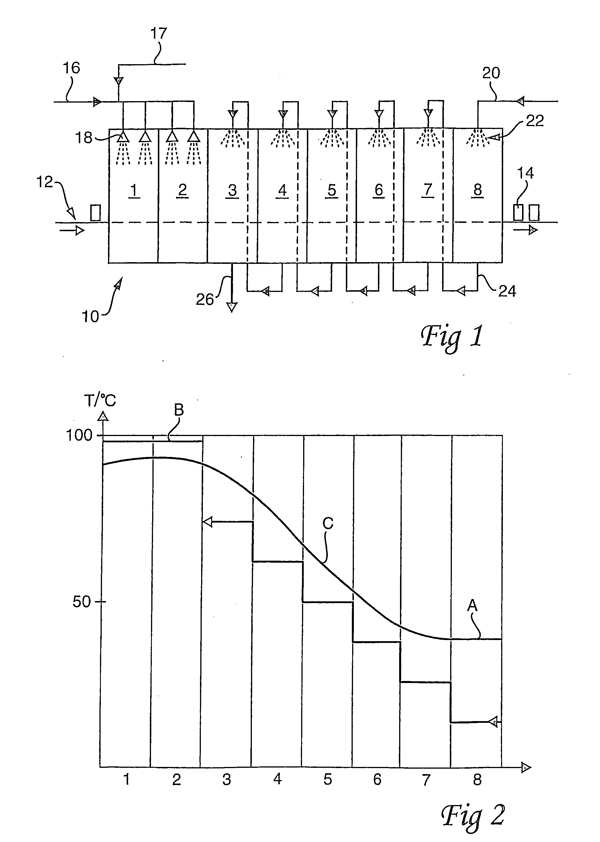 Method in hot filling of foods in a packaging container, as well as an apparatus therefor