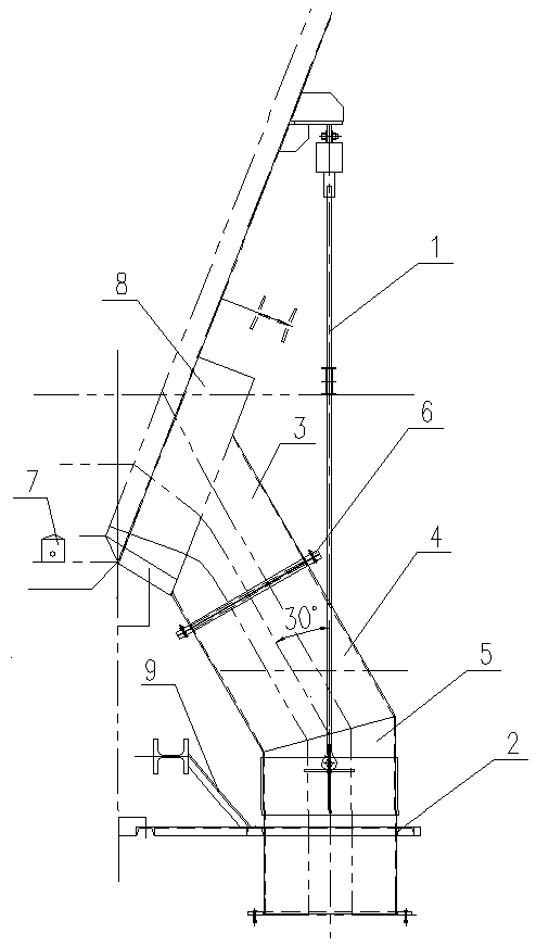 Enhanced 300MW circulating fluidized bed boiler deslagging pipe inlet smooth-deslagging device and installation method