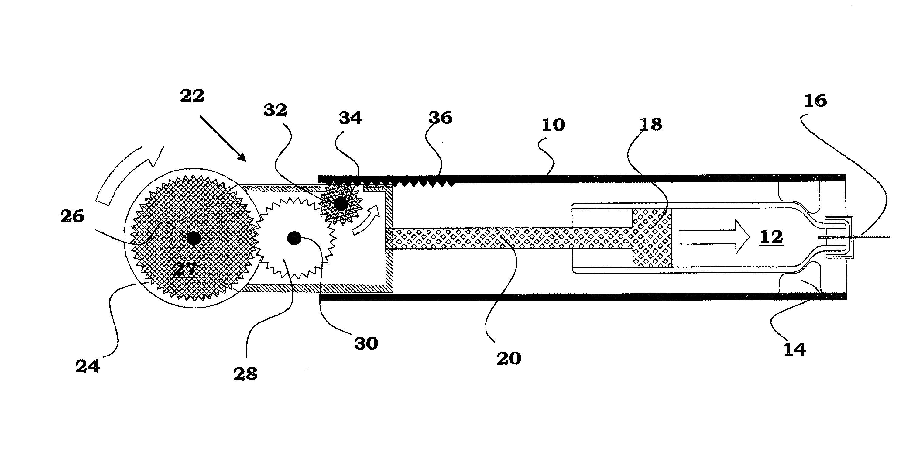 Injector with Thumb Operable Scroll Wheel