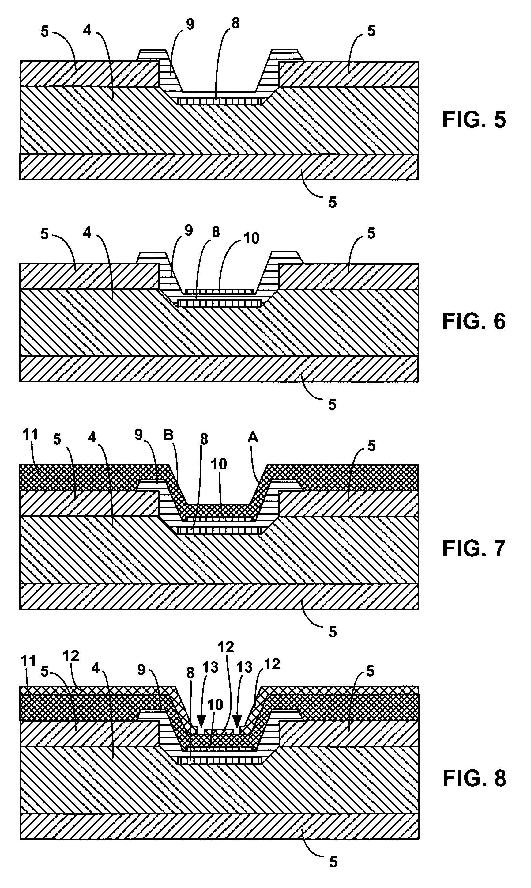Process for fabricating monolithic membrane substrate structures with well-controlled air gaps