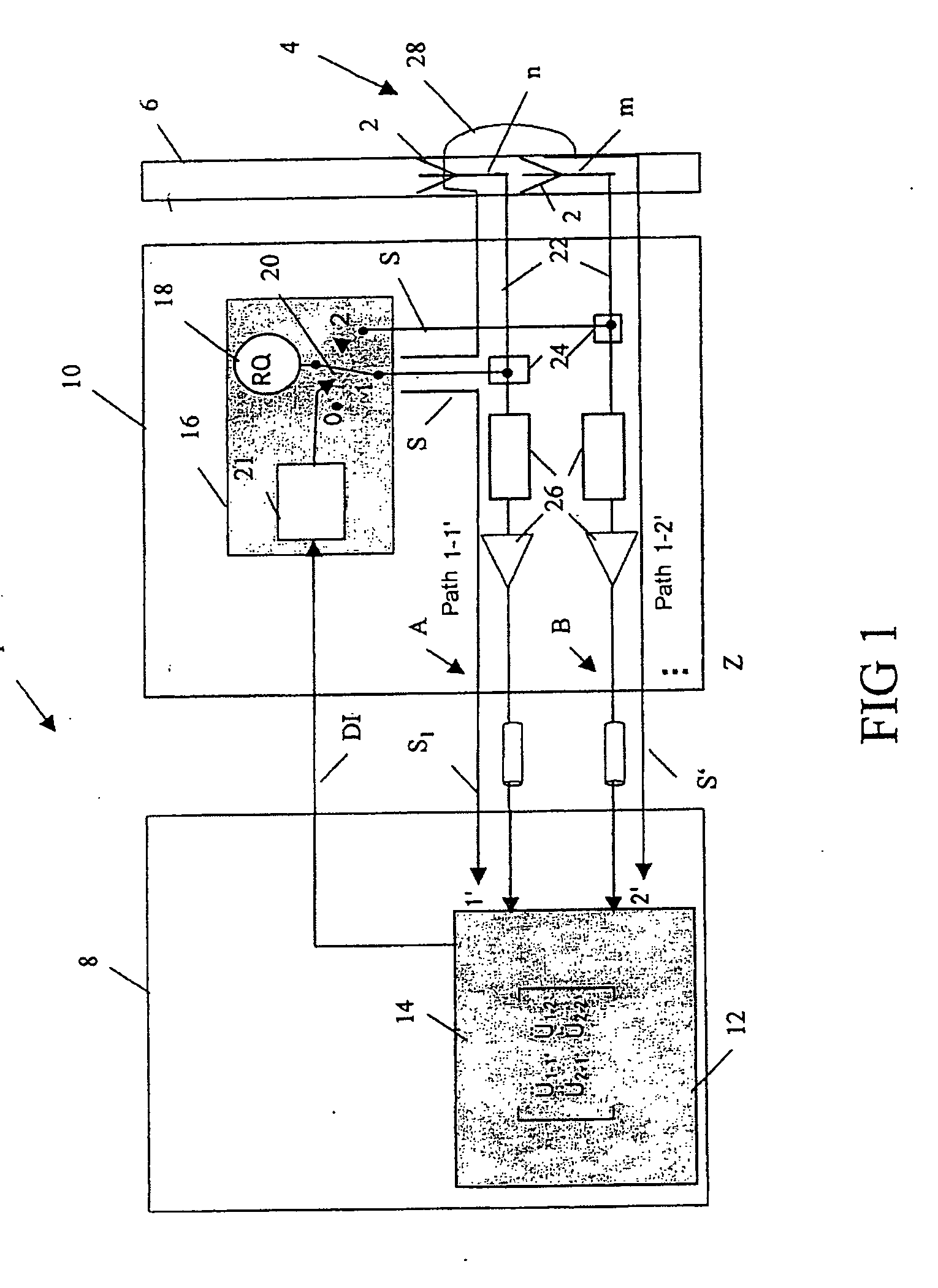 Method and system for sampling at least one antenna