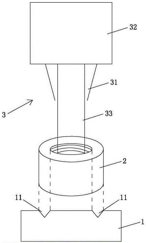 A kind of welding method of amorphous alloy and nut