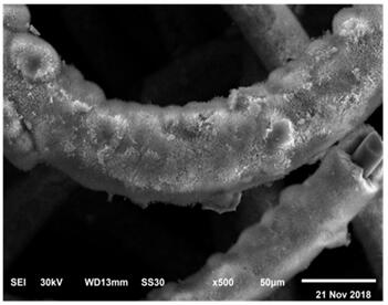 A kind of cobalt-nickel hydroxide sleeve-type modified carbon fiber composite material and its preparation method and application