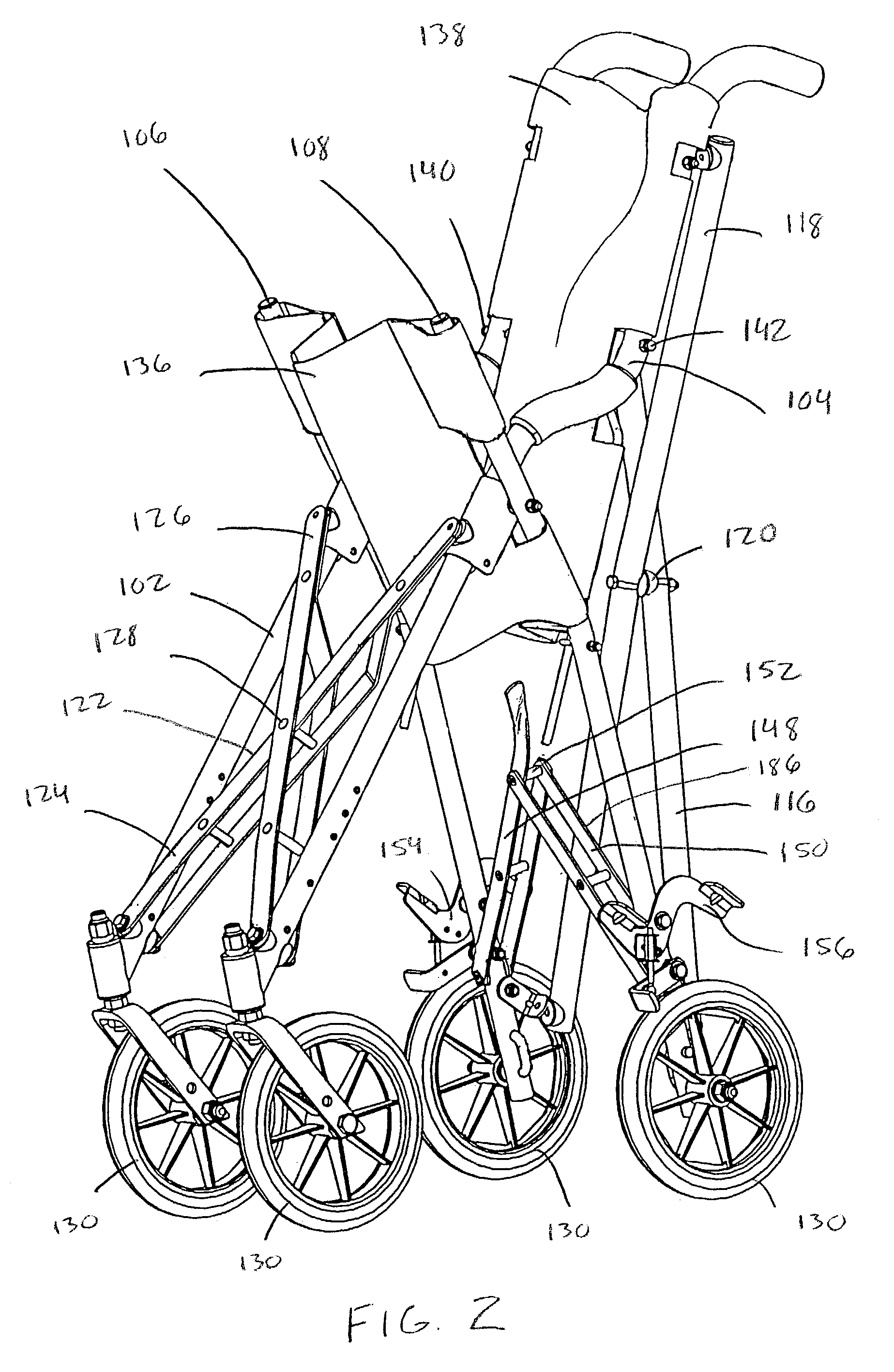 Folding seat support structure