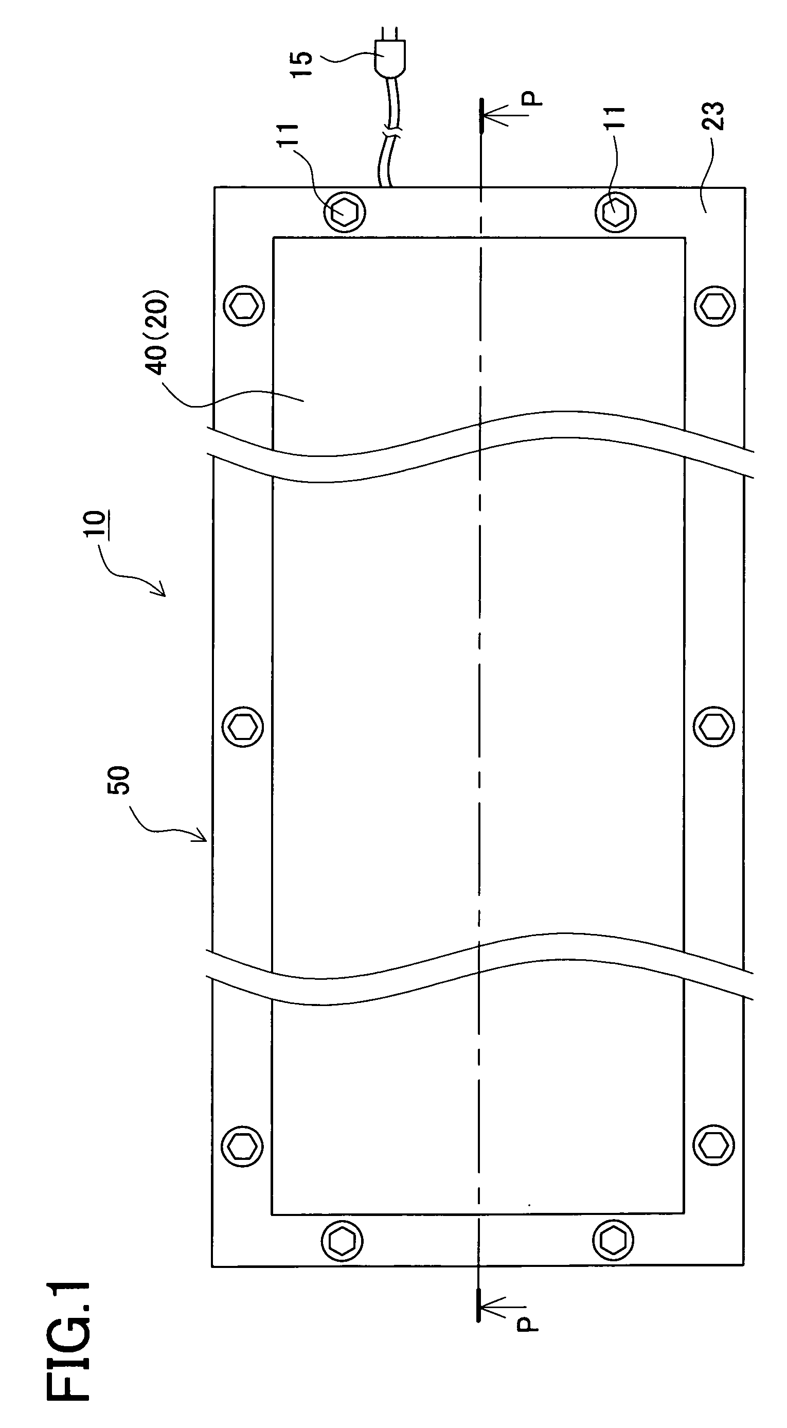 Heater with temperature detecting device, battery structure with heater, and heater unit
