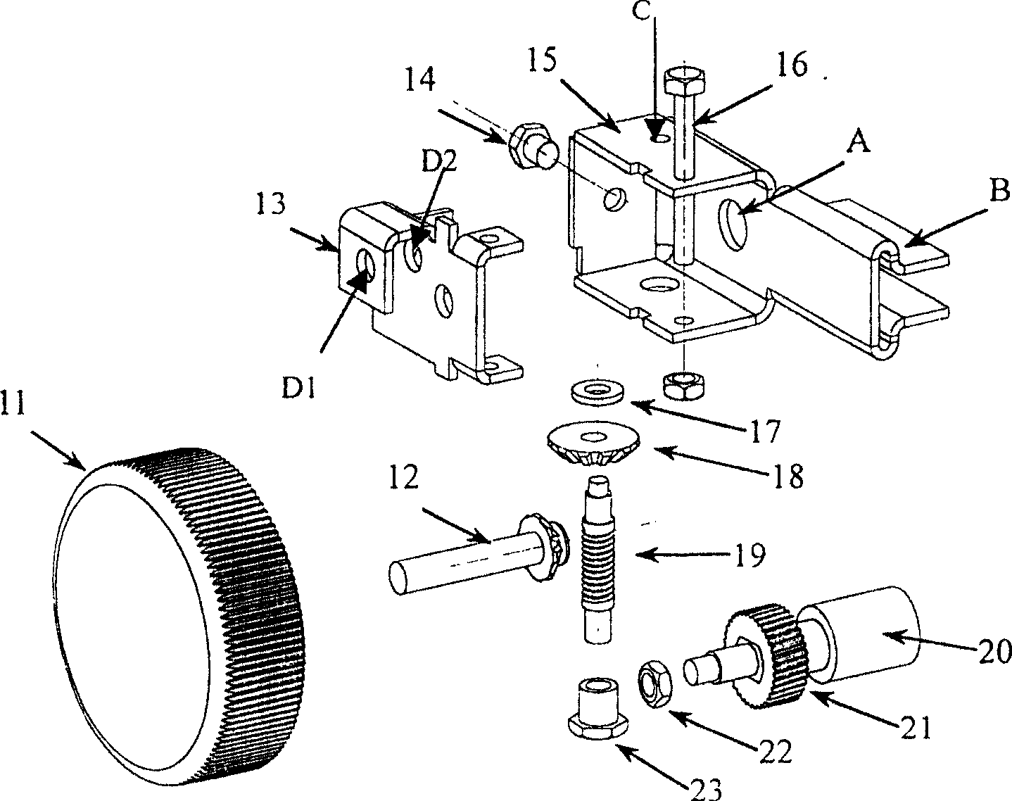 Scroll wheel type piano toning apparatus